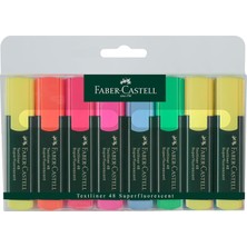 Faber-Castell Fosforlu Kalem, 6+2 Li Poşet, 6 Renk