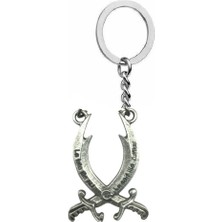 Herşey Nota Zülfikar Figürlü Metal Anahtarlık – Unisex Tasarım, Manevi Anlamlı ve Şık Aksesuar