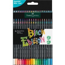 Faber-Castell 116436 - Renkli Kalemler Blackwood, Black Edition, 36'lı Kutu