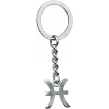 Herşey Nota Balık Burcu Sembol Anahtarlık – Zamak Kaplama, Unisex Astrolojik Tasarım