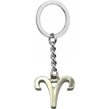 Herşey Nota Koç Burcu Sembol Anahtarlık – Zamak Kaplama, Unisex Astrolojik Tasarım