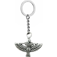 Herşey Nota Faravahar Ahura Mazda Anahtarlık – Antik Tasarımlı, Unisex Manevi ve Otantik Sembol