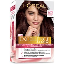 3 Adet  Excellence Saç Boyası 4.15 Büyüleyici Kahve