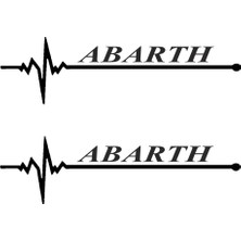 Kıvırcıkyoga Nabız Ritm Oto Cam Sticker Abarth 30 x 8 cm