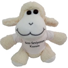 Costurera Seni Seviyorum Kuzum Tişörtlü Peluş Kuzu