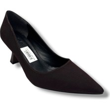 Cakgo C-Shoes NB200-26 Süet Deri Orta Boy Ince Topuk Kadın Stiletto