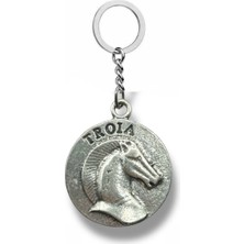 Herşey Nota Troia Yuvarlak Figürlü Unisex Anahtarlık – Metal Tasarım