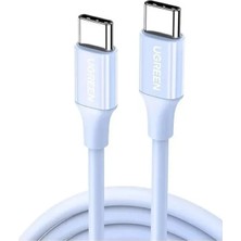 Ugreen Usb-C 60W 3A Qc Pd Hızlı Şarj Kablosu, 1 Metre, Mavi, 25310