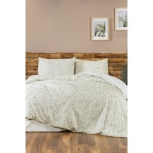Elart Siena Nevresim Takımı Çift Kişilik %100 Pamuk Ranforce Lastikli Çarşaf (200x220 Cm) Yeşil