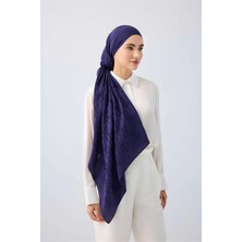 Imannoor Dama Desen Lacivert Naia Pamuk Şal 70X200 241-3001-003