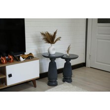 Oval 2'li Mantar Yan Sehpa