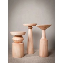 3'lü Fiskos Yan Sehpa Timeless Mantar Sehpa - Trio Series