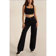 MY ARJA Kadın Yüksekbel %5 Likralı Wide Leg (Palazzo) Esnek Jeans (Yeni Sezon)