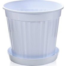 Tunç Botanik KLASİK SALON SAKSISI TABAKLI 8.5 LT BEYAZ