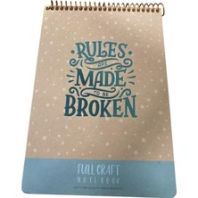 Tüftürük Gıpta Full Craft A4 Spiralli Sert Kapak Bloknot 96 Yaprak Düz