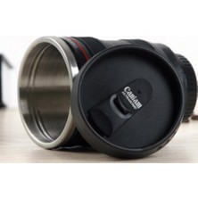 Costurera Çelik Objektif Lens Tasarımlı Kupa Bardak Dekoratif Hediyelik