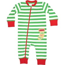 Organickid Cookie Bebek Yeşil Fermuarlı Tulum