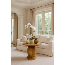 Ahşap Orta Sehpa Tütün Renk Modern Mantar Tasarım