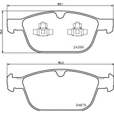 Brembo P86023 On Fren Balatası Volvo S60 00> S70 97>00 S80 98> V70 97>07 V70 01>07 XC70 00> XC90 02>12 16 Jant 31277334-30793943-31277271