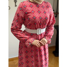 Fendel Desenli Şifon Elbise 1511 Navra | Fendel