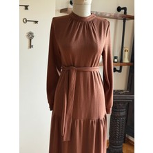 Fendel Hakim Yaka Çingene Model Örme Elbise 2400 Navra | Fendel