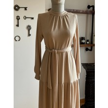 Fendel Hakim Yaka Çingene Model Örme Elbise 2400 Navra | Fendel