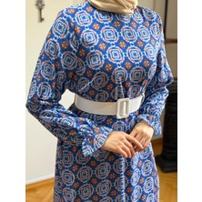 Fendel Desenli Şifon Elbise 1511 Navra | Fendel