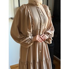 Fendel Salaş Büzgülü Keten Elbise 1922 Navra | Fendel