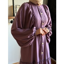 Fendel Salaş Büzgülü Keten Elbise 1922 Navra | Fendel