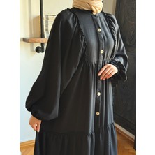 Fendel Salaş Büzgülü Keten Elbise 1922 Navra | Fendel