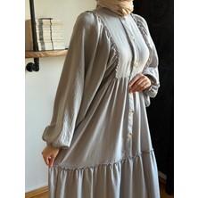 Fendel Salaş Büzgülü Keten Elbise 1922 Navra | Fendel