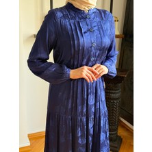 Fendel Yarım Pat Robalı Nervürlü Ipek Saten Elbise 1865 Navra | Fendel