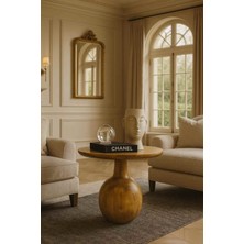 Masif Ahşap Orta Sehpa Tütün Renk Şık Mantar Model