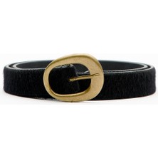 Manuka Suni Tay Tüyü Kemer Siyah