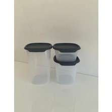 Tupperware Tek Dokunuş Oval 3lü Kuru Gıda Saklama Kabı