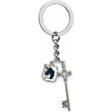 Herşey Nota Attack On Titan Military Police Sembolü & Anahtar Figürlü Anahtarlık | Unisex Anime Aksesuar