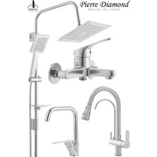 Tesitay Arıtmalı Spiralli Mutfak Musluğu Lavabo Banyo Bataryaları ve Robot Duş Takımı Musluk Armatür