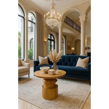 Ahşap Orta Sehpa Tütün Renk Modern Mantar Tasarım