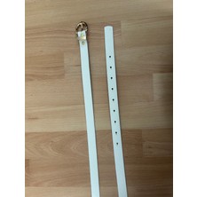 Huma Butik Takı Aksesuar Beyaz Vinleks Kadın Kemer – Zarif ve Modern Dokunuş