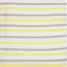 Organickid Nighty Night Bebek Sarı Çizgili 120X120 Battaniye
