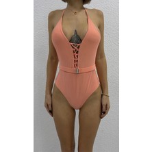 BMD Bağcık Dekolteli Mayokini - Mercan