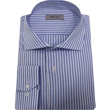 Uki Koyu Mavi Comfort Fit Uzun Kol Gömlek