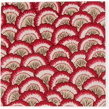 Caspari Pontchartrain Scallop Red Cocktail Napkins - 20 Per Package