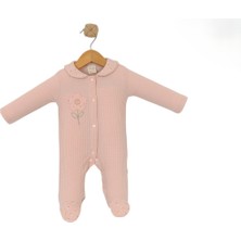 Little Emu Çiçek Nakışlı Waffle Tulum