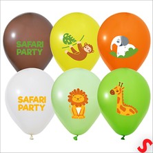 süsle bebek ve parti safari  orman temalı 30cm balon - 5 adet