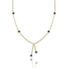 Diamond Line-Gülaylar 14 Ayar Altın Göz Kolye