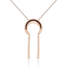 Diamond Line-Gülaylar 14 Ayar Altın Renkli  Kolye