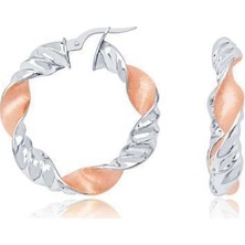 Diamond Line-Gülaylar 14 Ayar Altın Halka Küpe