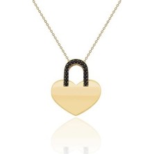 Diamond Line-Gülaylar 14 Ayar Altın Kalp Kolye