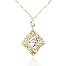 Diamond Line-Gülaylar 14 Ayar Fantazi Kolye(Zincirli)